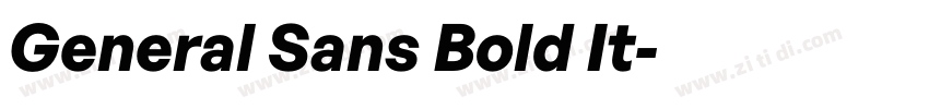 General Sans Bold It字体转换